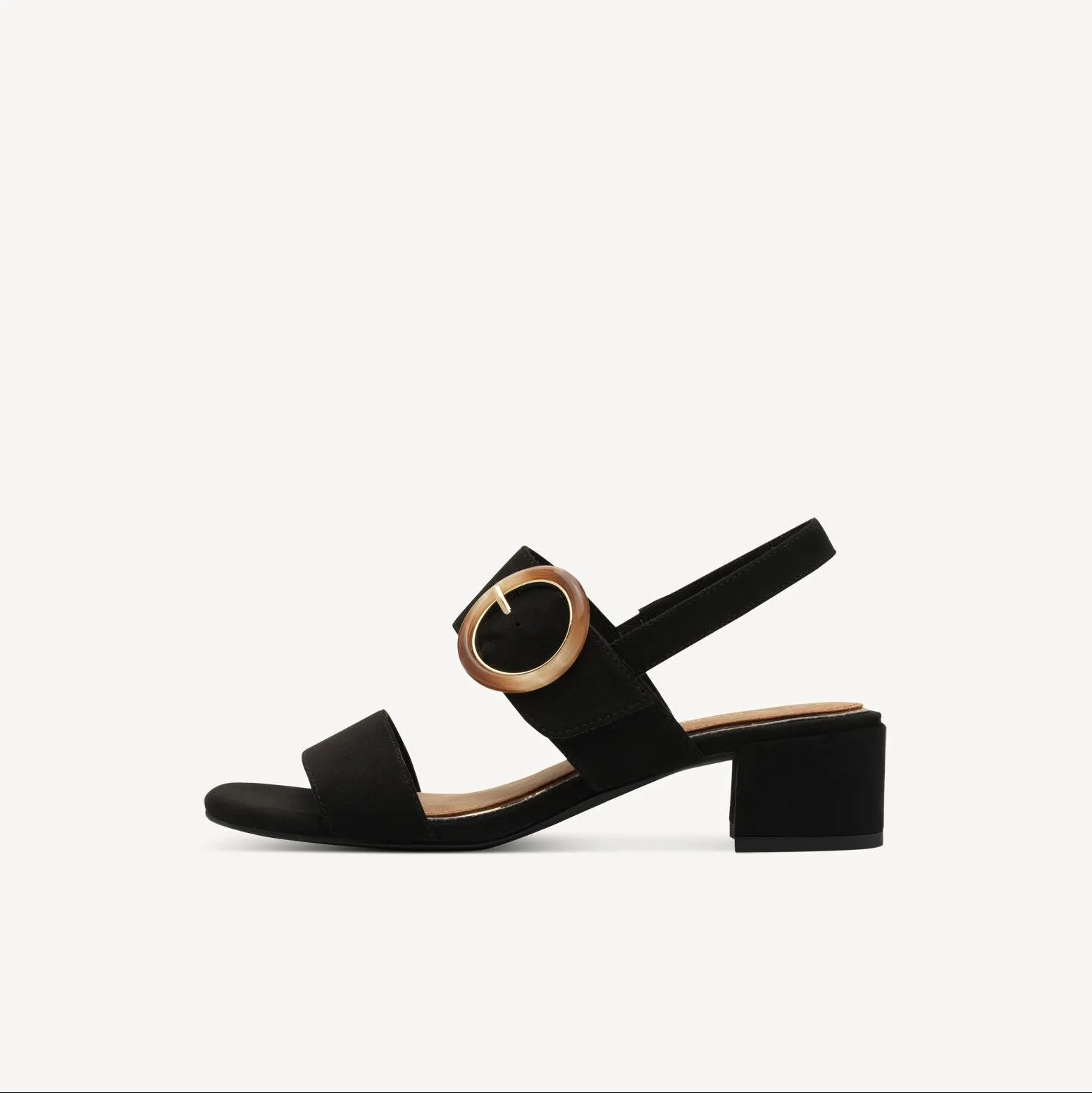Marco Tozzi 28202-44 BLACK Block Heel Touch Fastening Shoe  28202-44