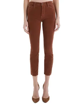 Mid Rise Dazzler Ankle Fray Jean in Monks Robe Corduroy