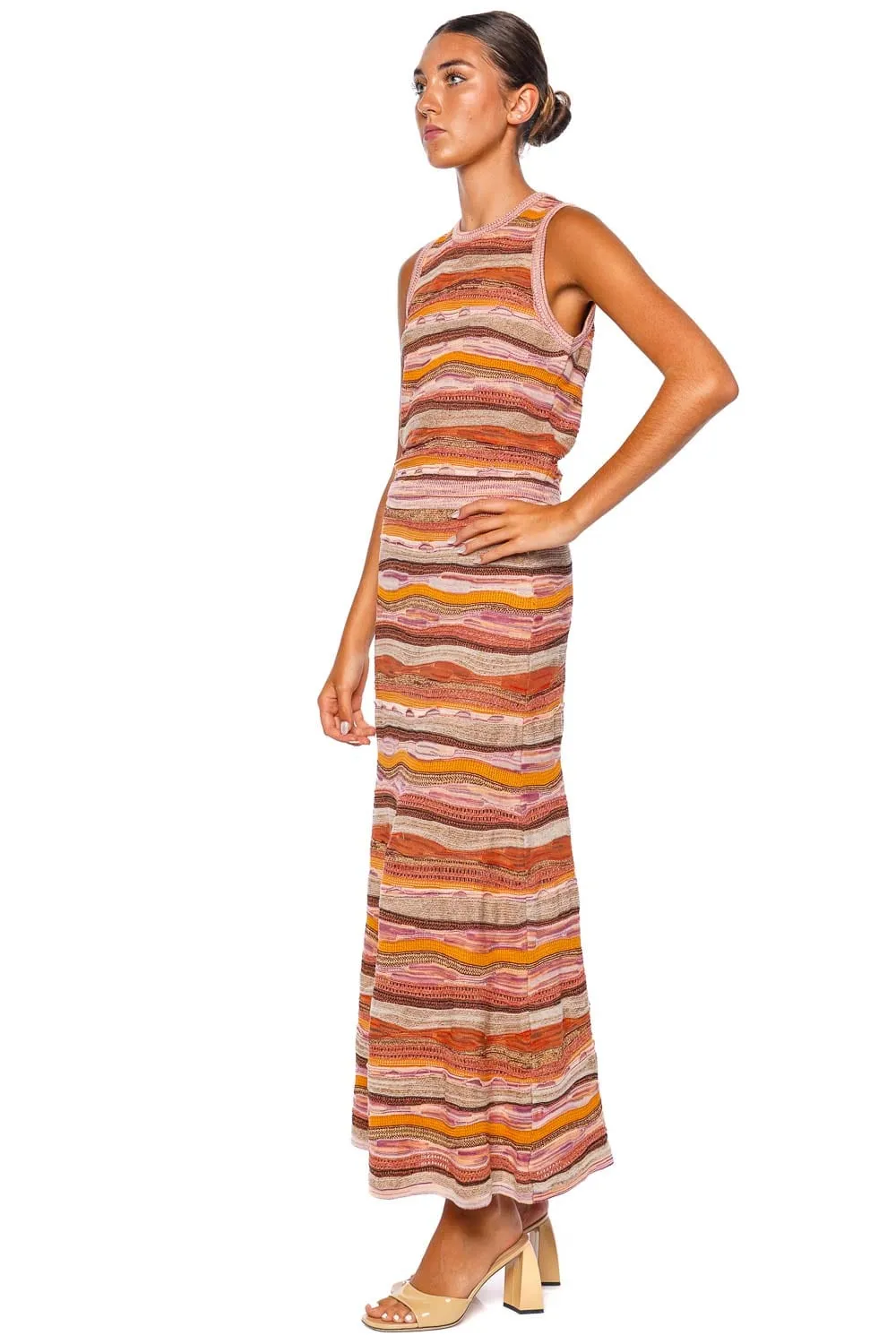 Miri Sunset Jacquard Knit Top