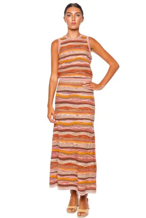 Miri Sunset Jacquard Knit Top