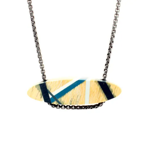 Monochromatic Wood Bar Necklace