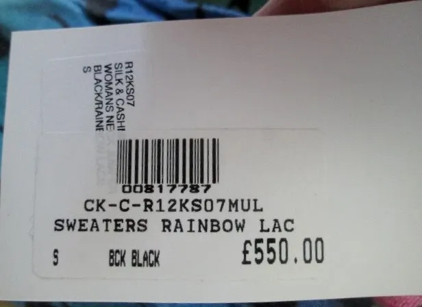 NEW NWT CHRISTOPHER KANE SILK Top Sweater S FLORAL RAINBOW Womens PRIDE