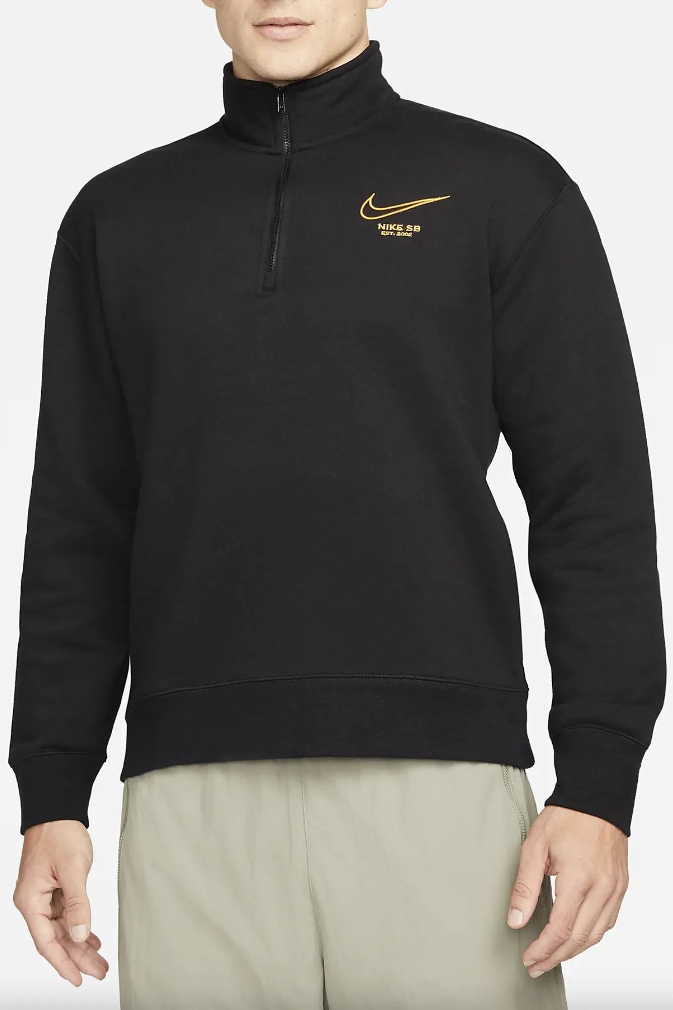 Nike SB 1/2 Zip Skate Fleece Black Gold