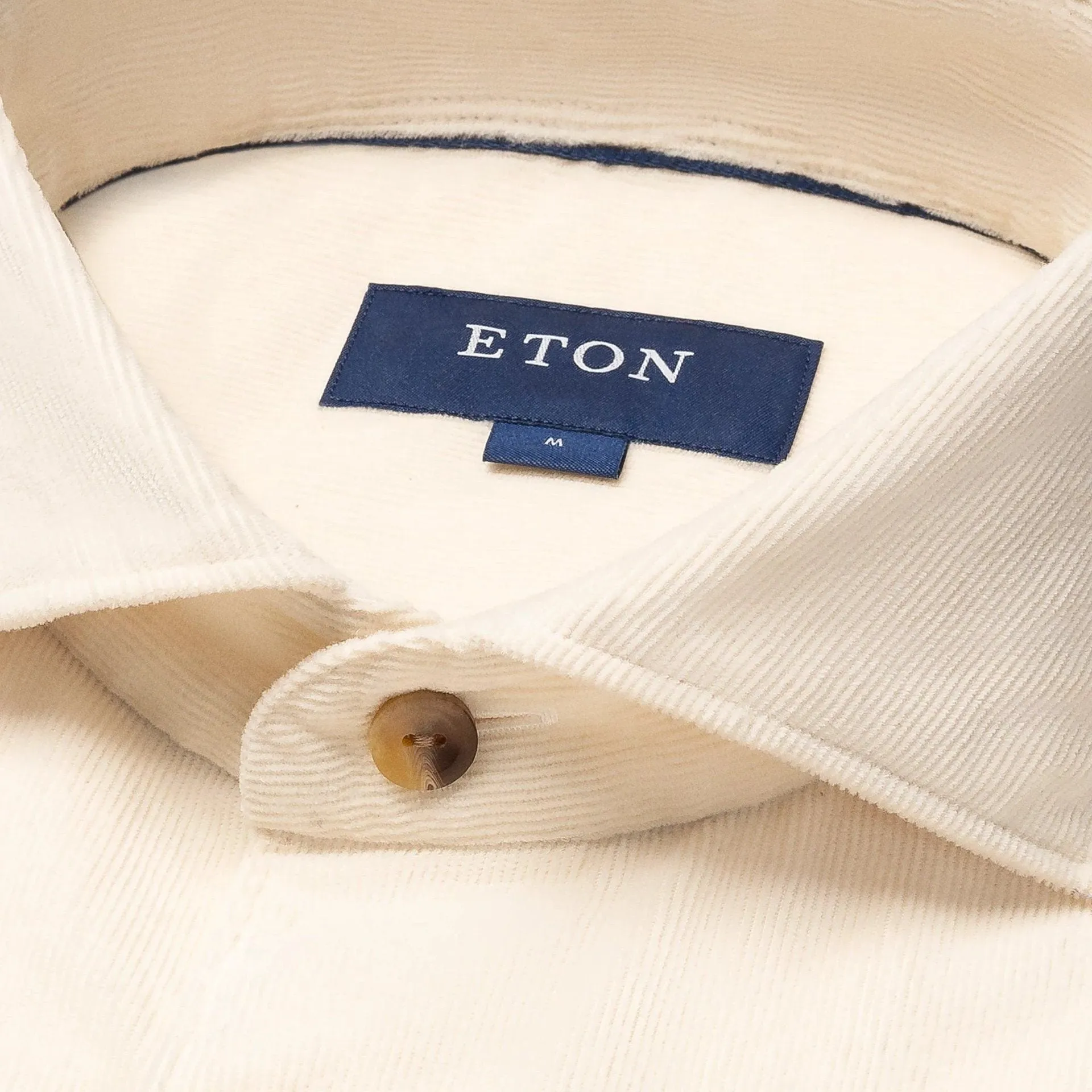 Off-White Fine Wale Corduroy Contemporary Fit Shirt - ETON