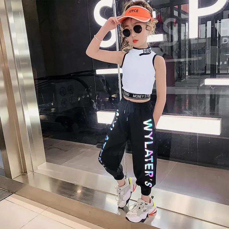 Pants Reflective Joggers Girls Harem Pants Track Thin Sweatpants Trousers Fashion Girls Clothes