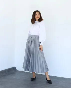 PLEAT LAD FAS SKIRT GRAY 4203-06 HE