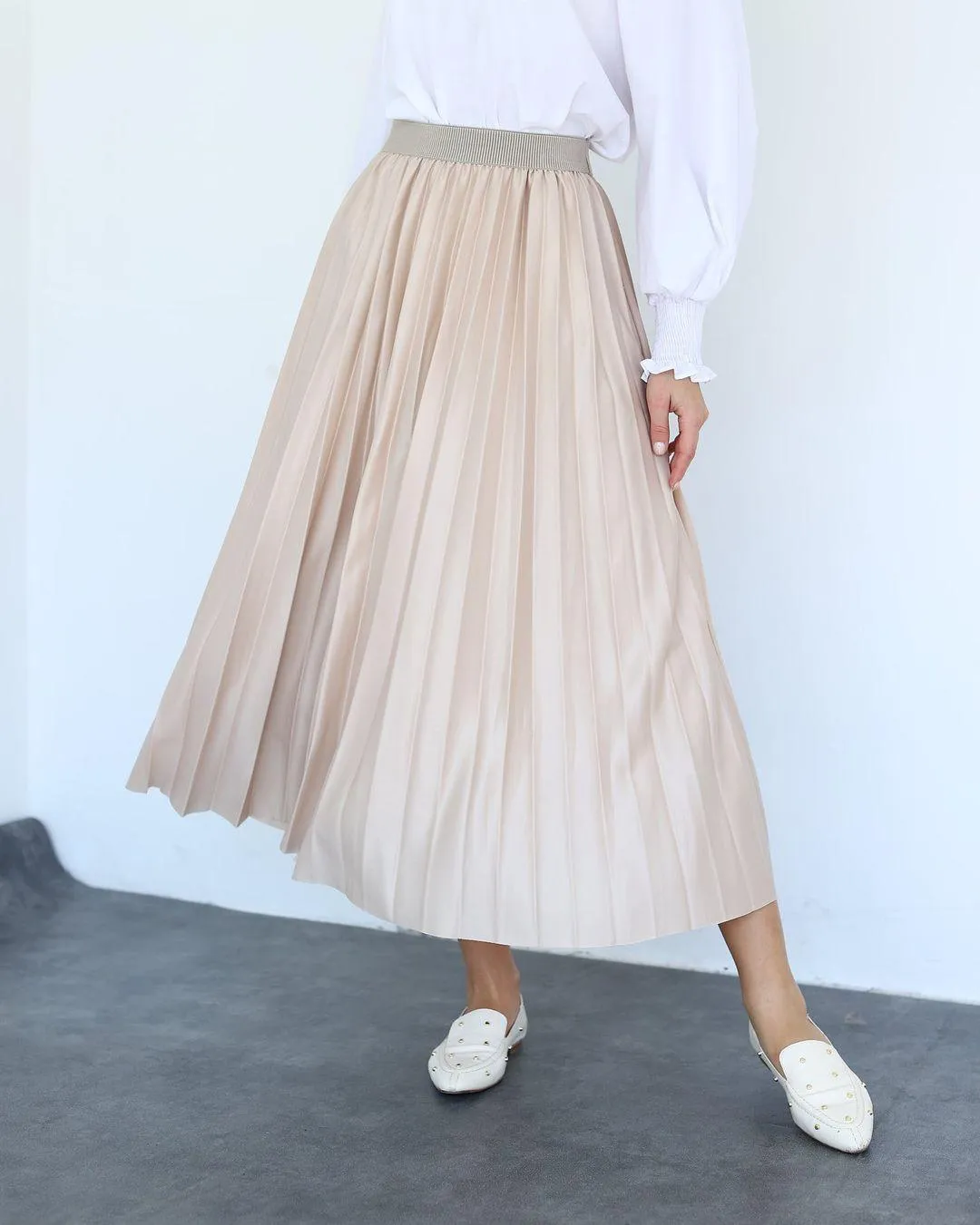 PLEAT LAD FAS SKIRT NUDE 4203-07 HE