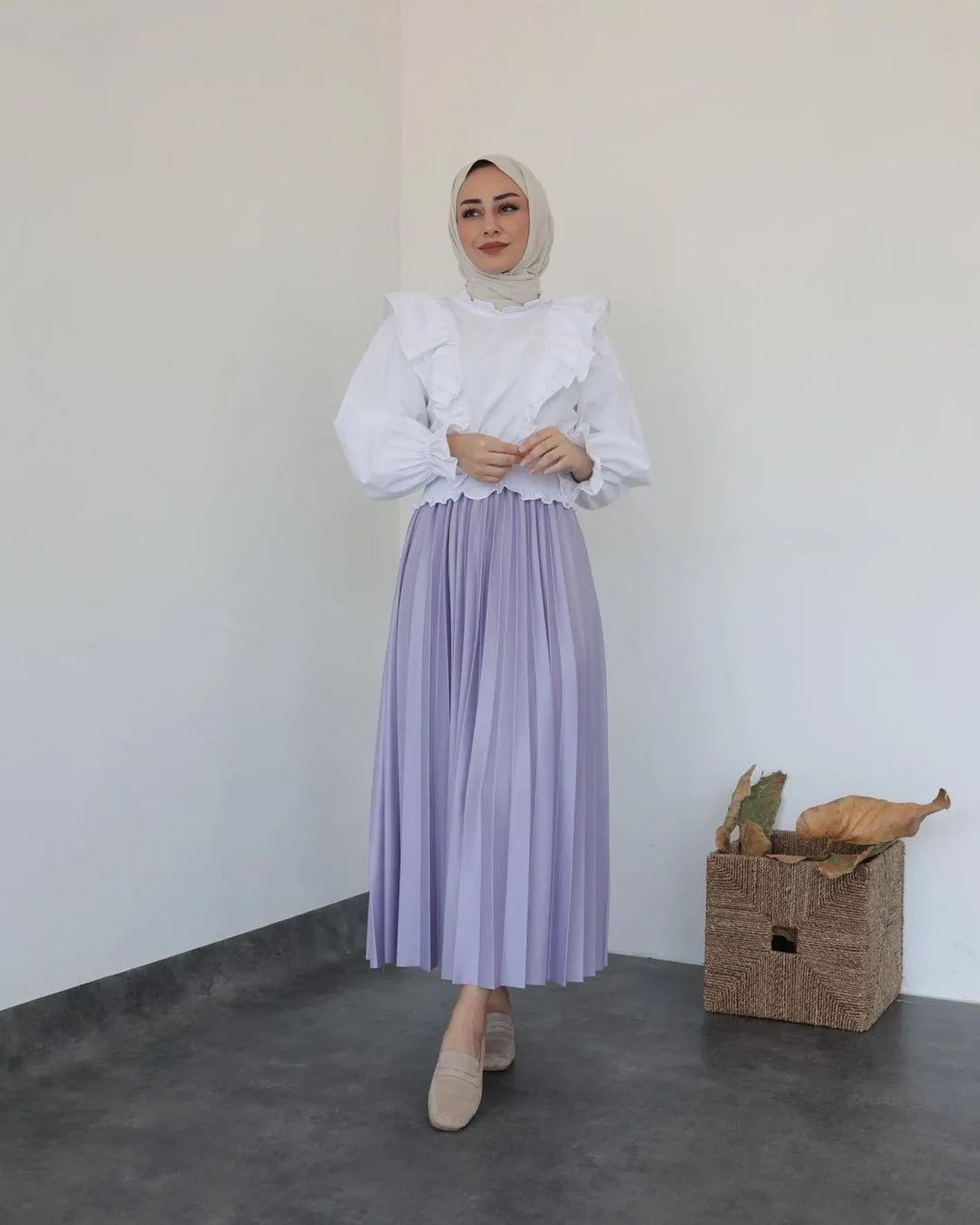 PLEAT LAD FAS SKIRT PURPLE 4203-05 HE
