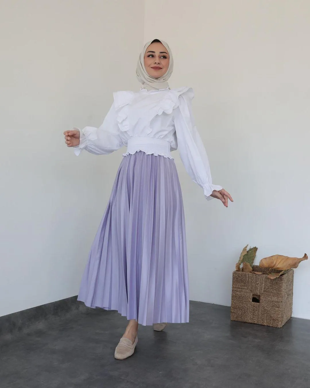 PLEAT LAD FAS SKIRT PURPLE 4203-05 HE