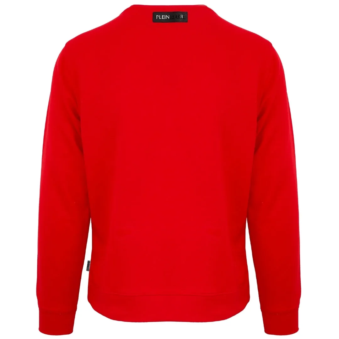 Plein Sport Large Branded Logo Tiger Red Jumper