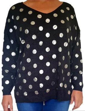 Polka knit Jumper