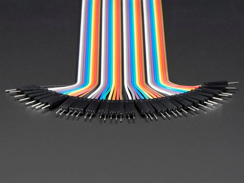 Premium Male/Male Jumper Wires - 40 x 6" (150mm)