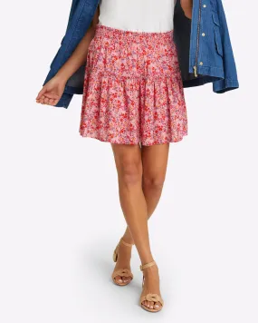Pull On Mini Skirt in blue aster
