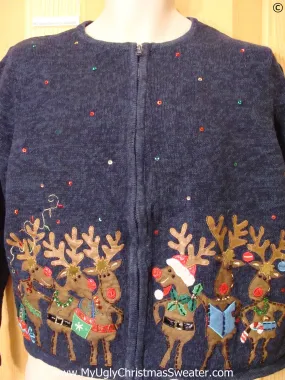 Red Nosed Reindeer Cheap Christmas Sweater