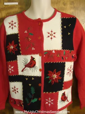 Red Robins Tacky Christmas Sweater