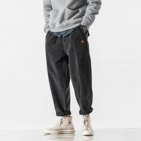 Retro Japanese Casual Corduroy Pants