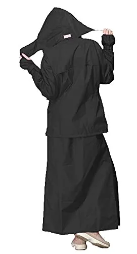 Romano nx 100% Waterproof Heavy Duty Double Layer Hooded Rain Skirt and Jacket for Women in a Storage Bag