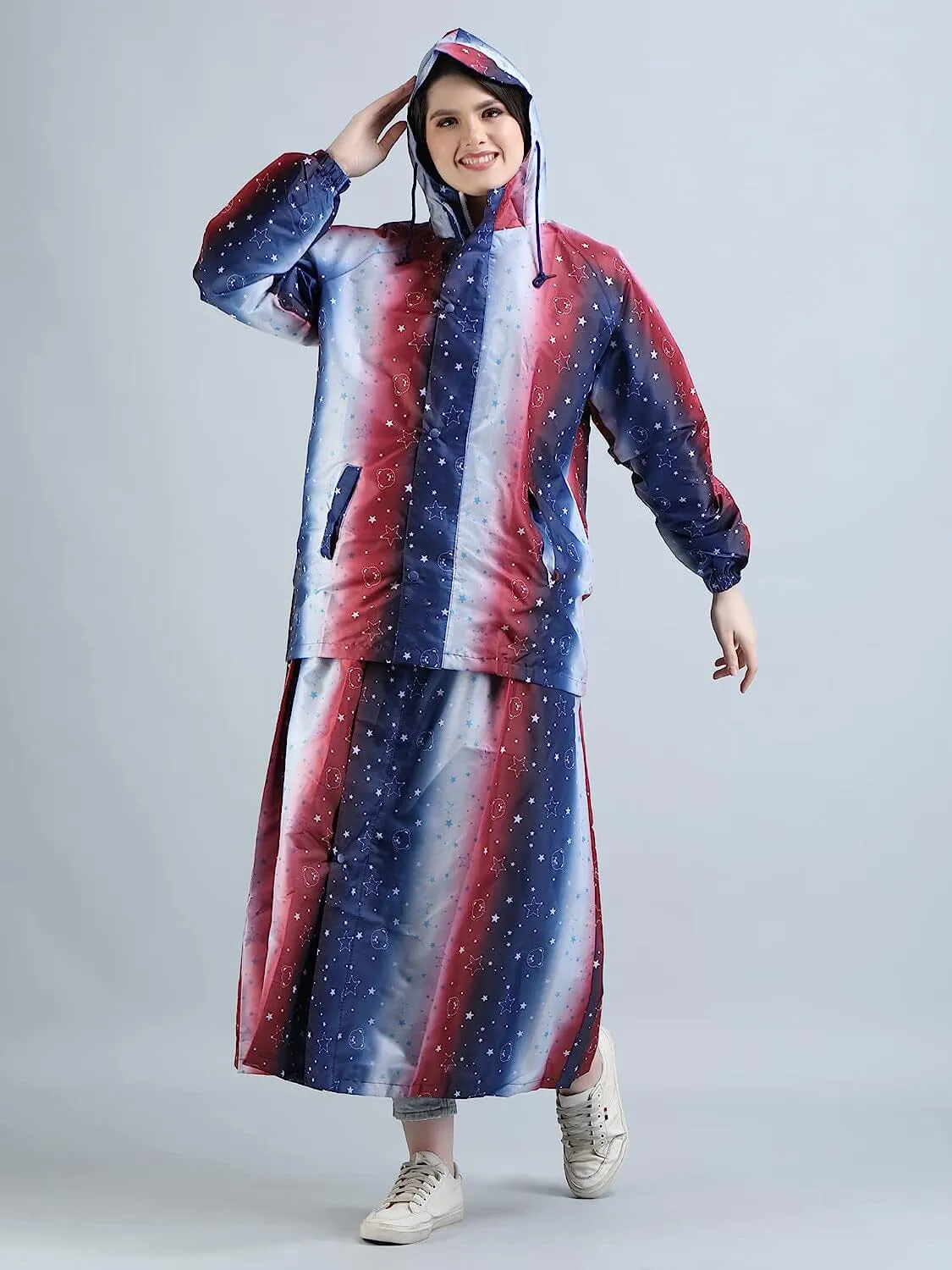Romano nx Waterproof Rain Skirt Top Jacket for Women Rain Coat