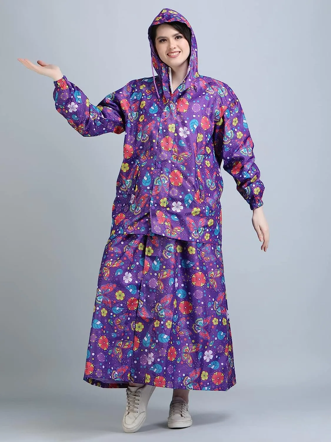 Romano nx Waterproof Rain Skirt Top Jacket for Women Rain Coat