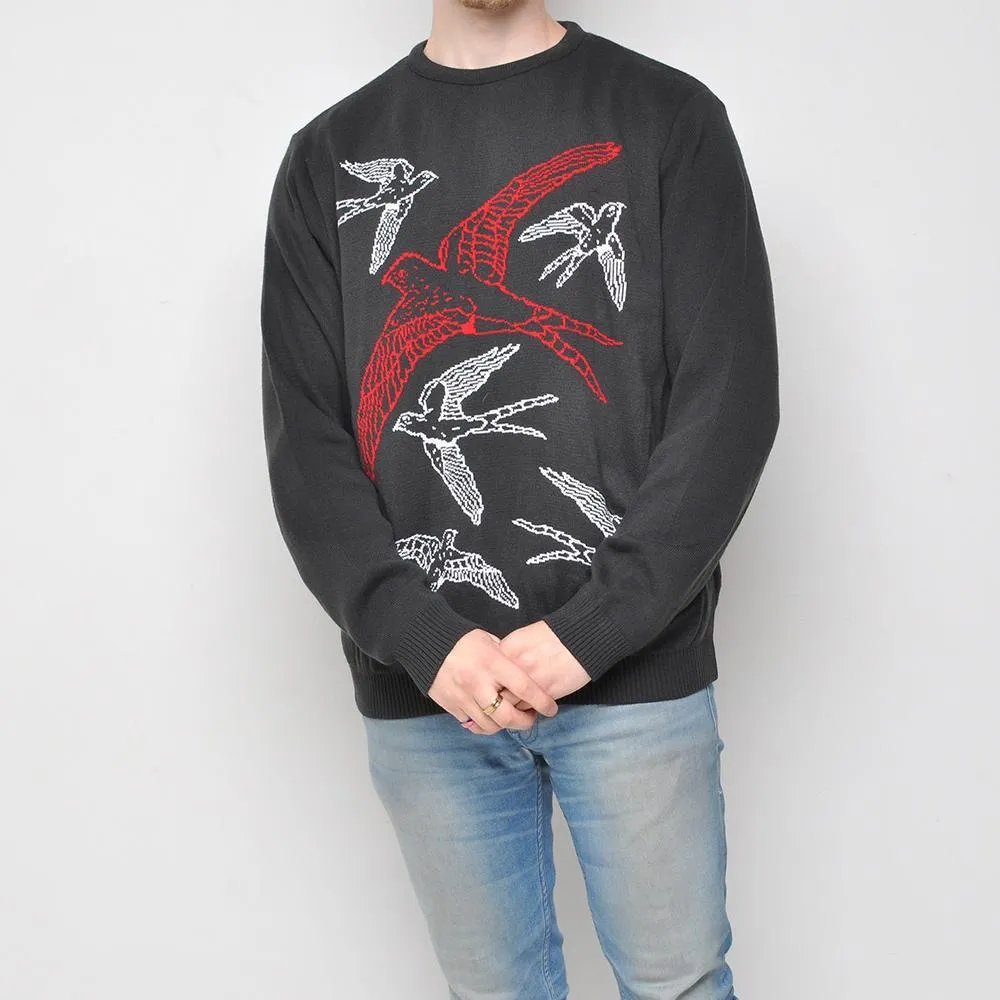 Run & Fly - Birds - Mens Jumper - Black