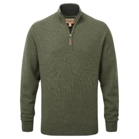 Schoffel Lewis Lambswool 1/4 Zip Mens Jumper - Woodland