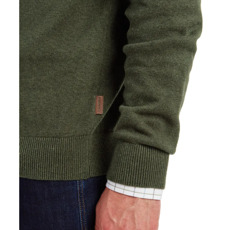 Schoffel Lewis Lambswool 1/4 Zip Mens Jumper - Woodland