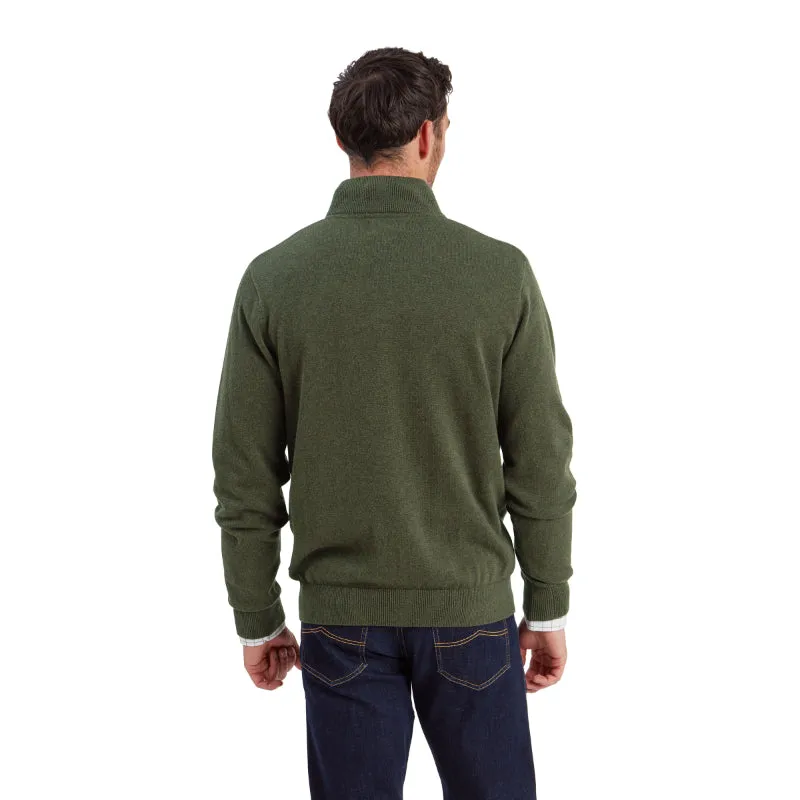 Schoffel Lewis Lambswool 1/4 Zip Mens Jumper - Woodland