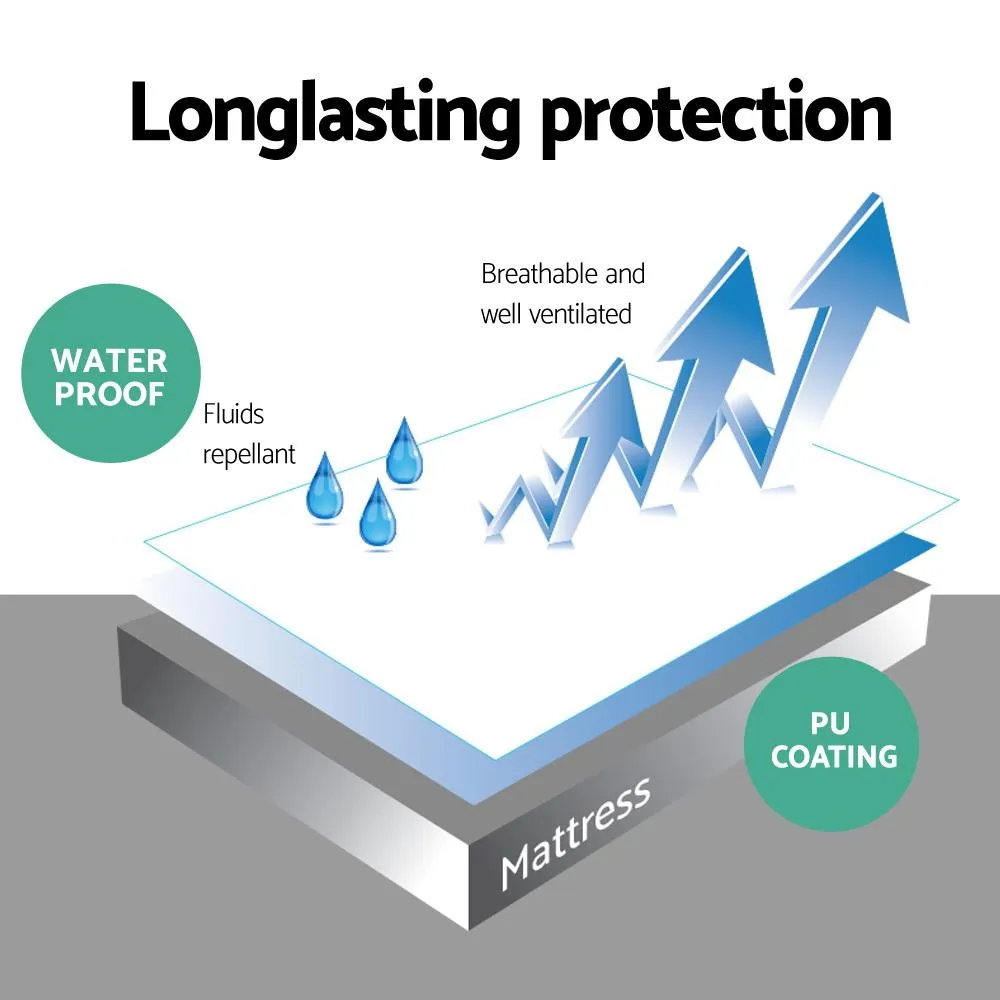 Single Size Waterproof Bamboo Mattress Protector