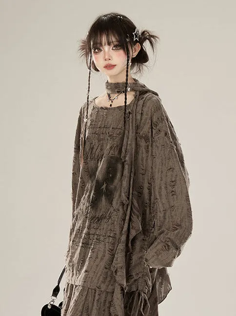Skirt Butterfly Suit Blouse Style Waystrand Print   Top Swing
