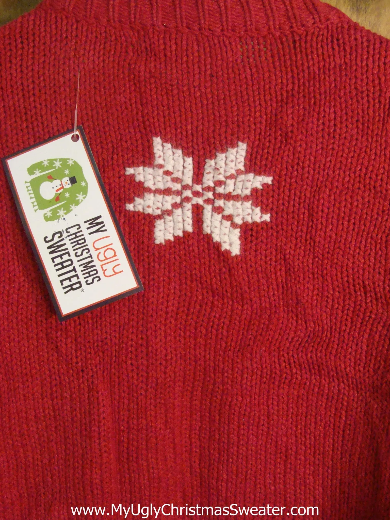 Snowman Holding Snowflakes Cheesy Christmas Sweater