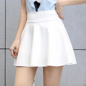 Summer Skirt High Waist Slim Look A-Line All-Matching Elastic Little Black Dress Women Culottes Skirt