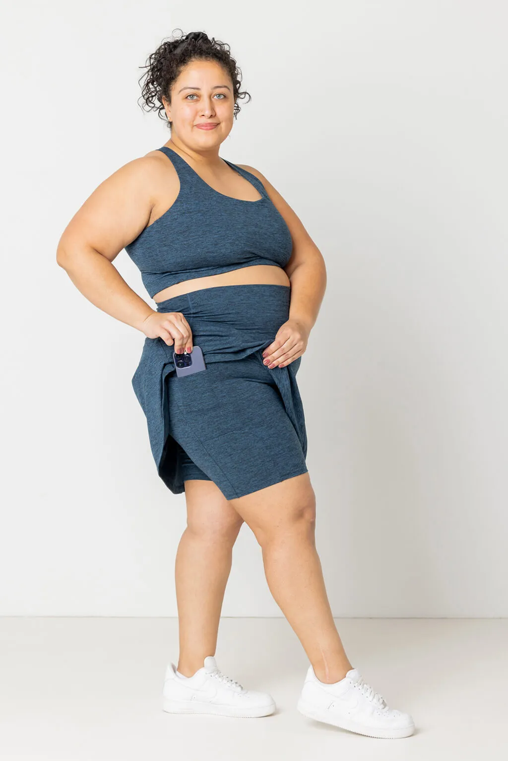 SuperSoft Skort - Heather Navy