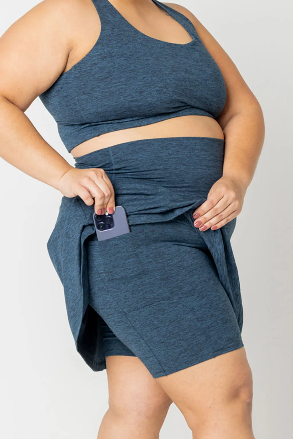 SuperSoft Skort - Heather Navy