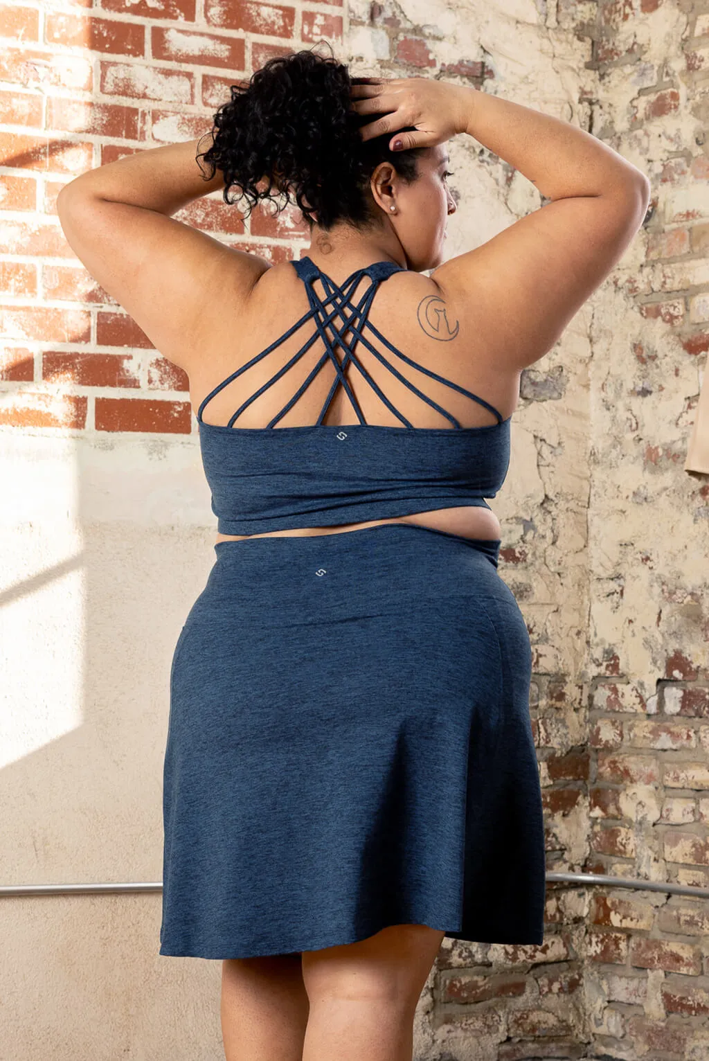 SuperSoft Skort - Heather Navy