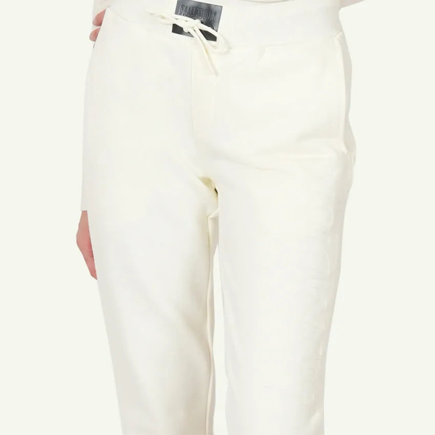 SWEAT PANTS SIDE LOGO PRINT WOMEN'S PANTS -   STAR WHITE