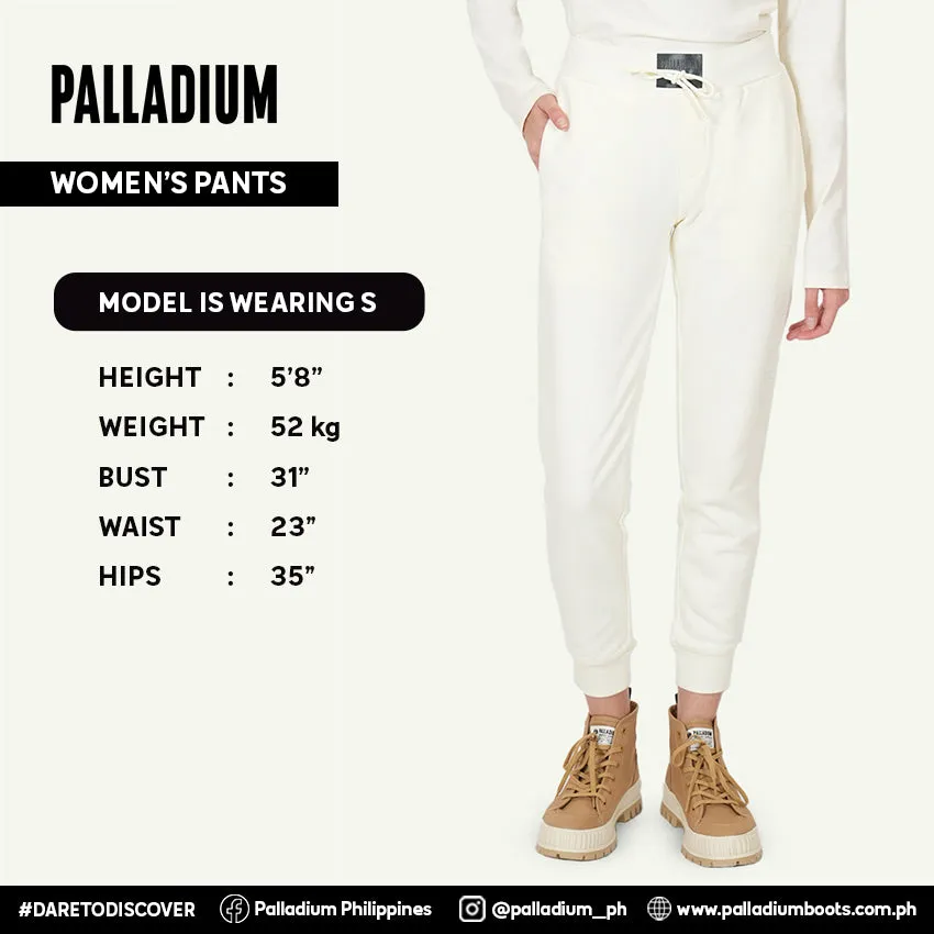 SWEAT PANTS SIDE LOGO PRINT WOMEN'S PANTS -   STAR WHITE