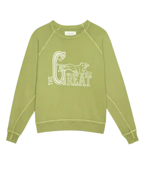 The College Sweatshirt. Graphic -- Grassland with Wild Panther Graphic