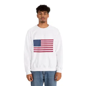 USA Flag Unisex Sweatshirt, Patriotic Crewneck Jumper, Fourth of July Memorial Day Veteran Gift, America Pullover