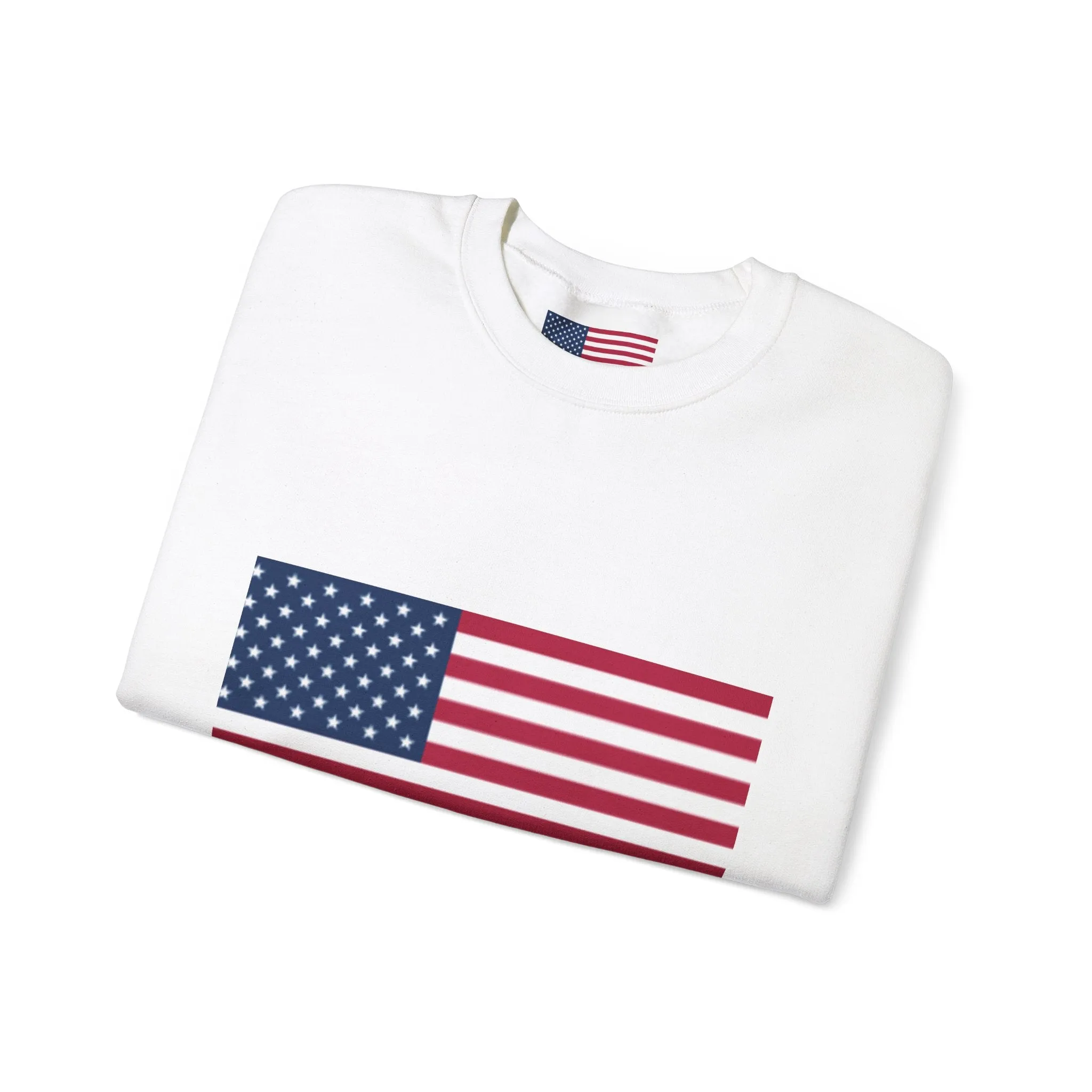 USA Flag Unisex Sweatshirt, Patriotic Crewneck Jumper, Fourth of July Memorial Day Veteran Gift, America Pullover