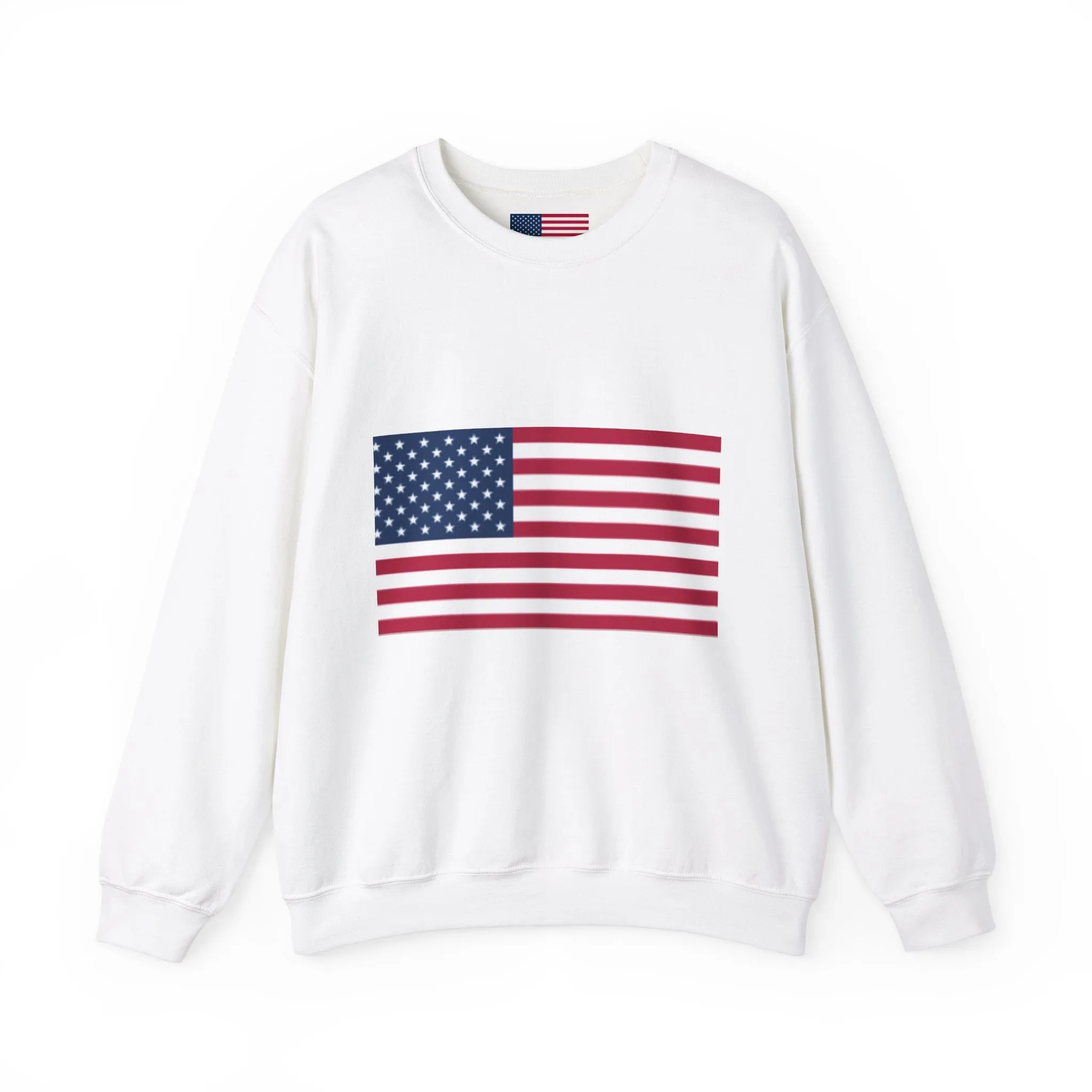 USA Flag Unisex Sweatshirt, Patriotic Crewneck Jumper, Fourth of July Memorial Day Veteran Gift, America Pullover