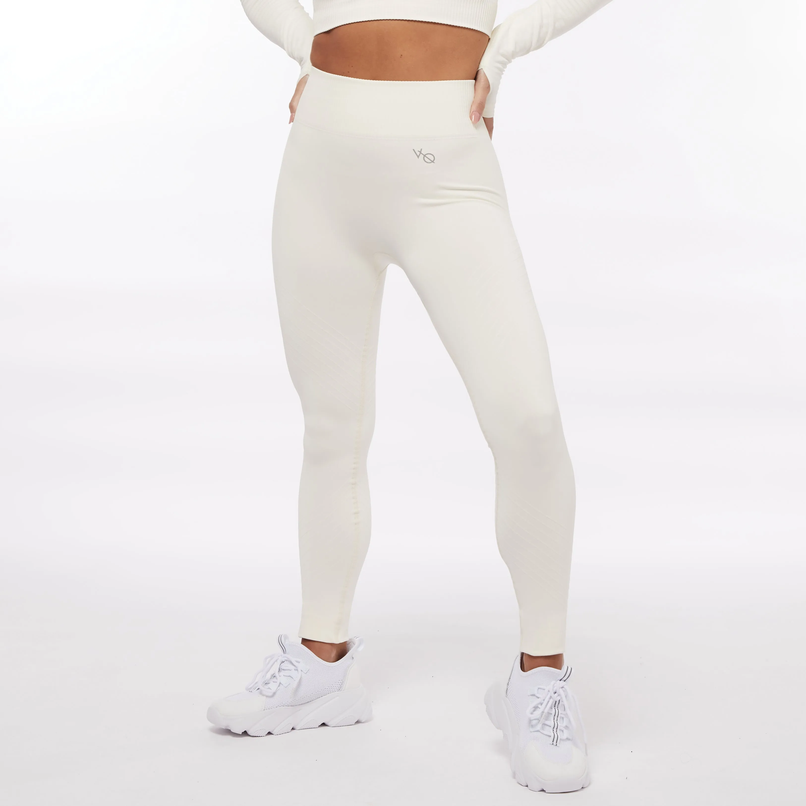Vanquish Neutral Off White Seamless Leggings