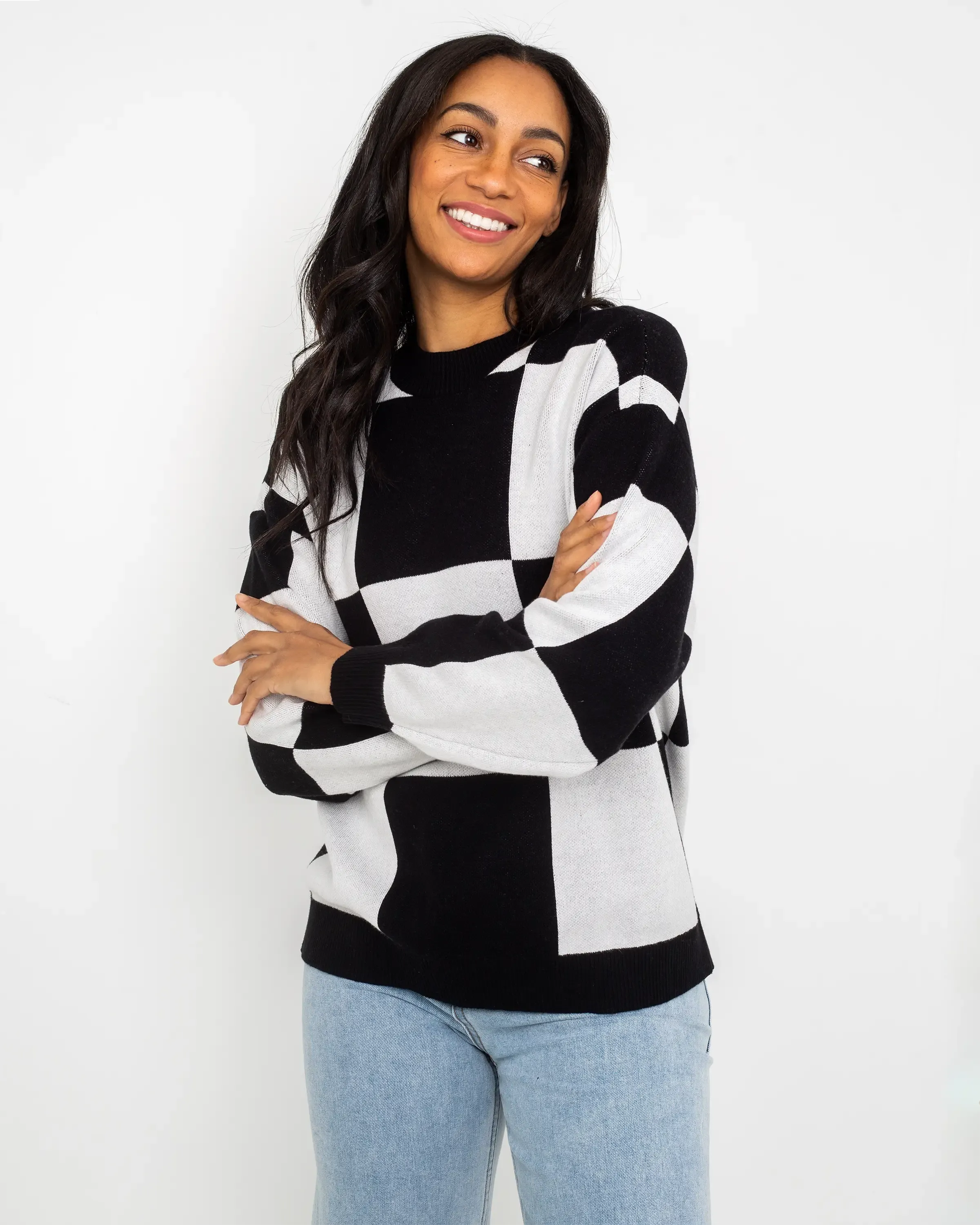 Vortex Jumper in Black & Marshmallow