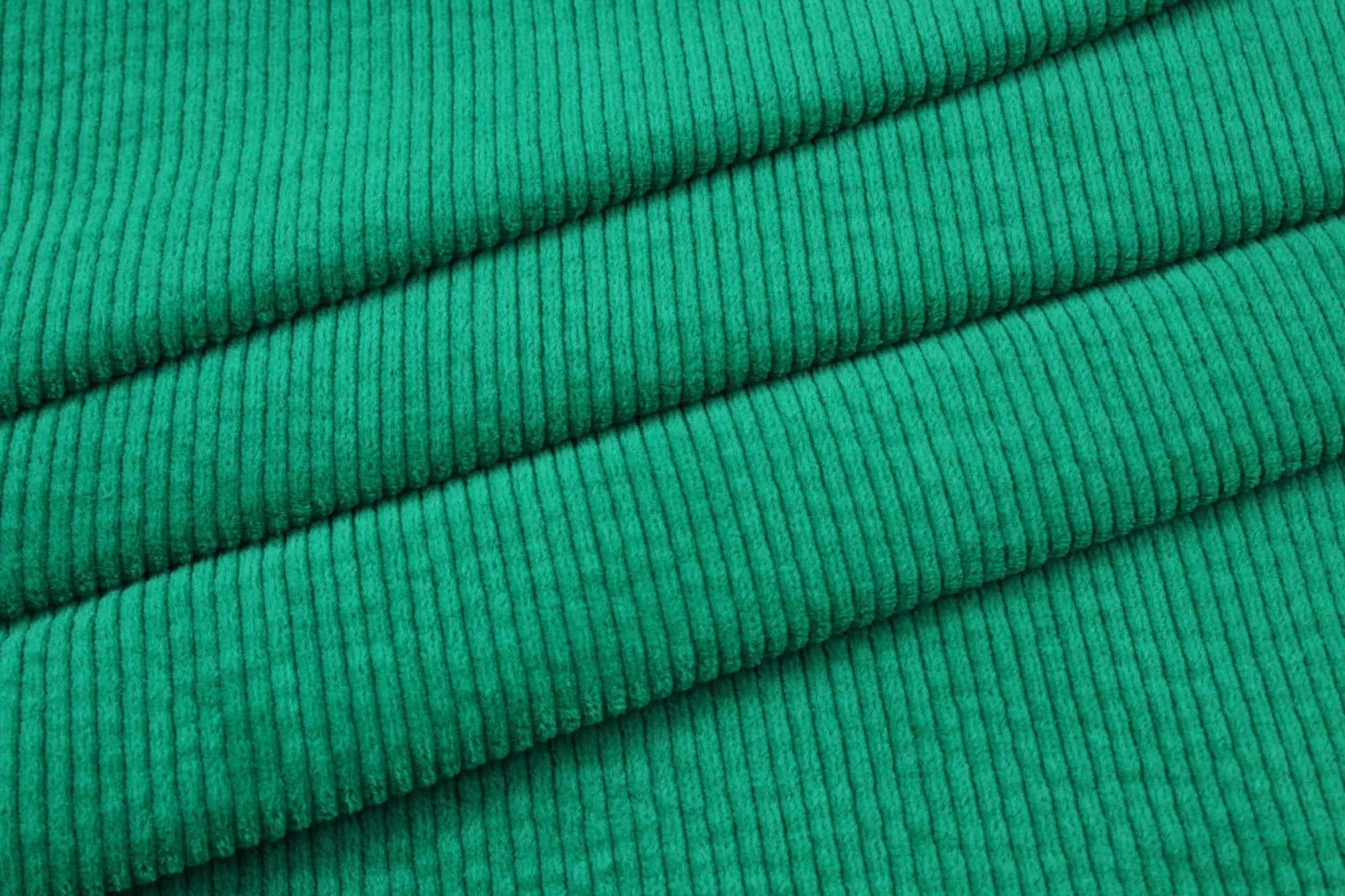 Washed Cotton Stretch Corduroy 6 Wale - Green (Remnant)