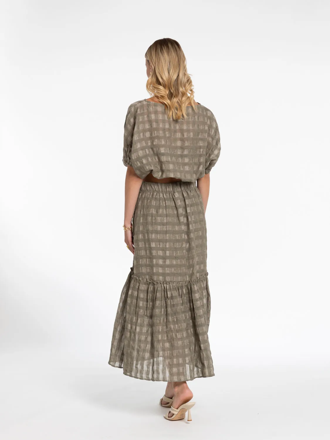 X LAB 588 Take A Chance Skirt Olive